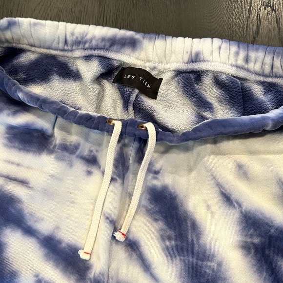 Men’s Les Tien Navy Blue & Ivory Tie Dye Sweatpants - Picture 7 of 10